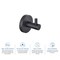 Kibi Circular Bathroom Towel & Robe Hook 2 Count KBA1401MB-2PC - alternate 9